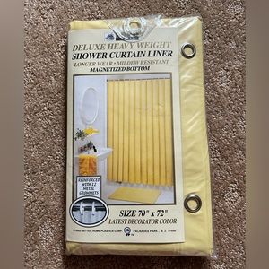 Better Home Yellow Heavy Duty Shower Liner